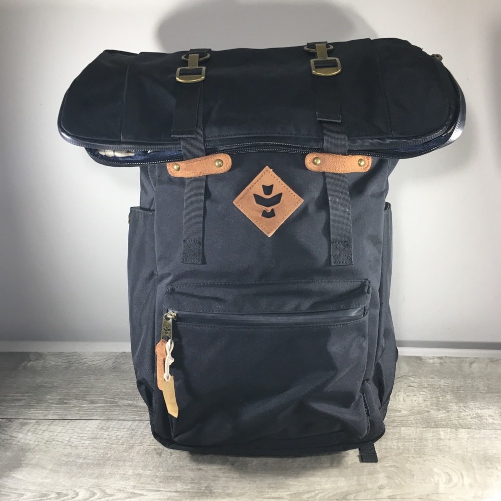 Revelry Black Bag The Drifter Smell Proof Rolltop Backpack Everyday School Hiker